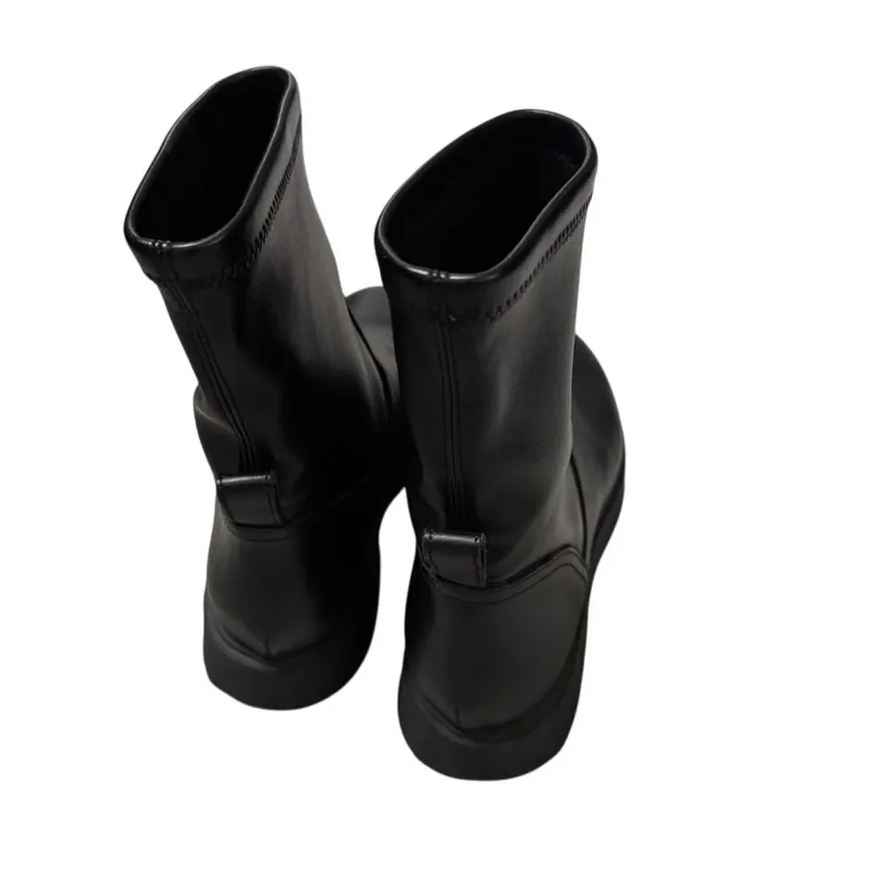 Coach And Four Leather Kaity Bootie Black Size 7.5 - Picture 2 of 6